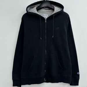 Champion Black Hoodie with Gray Lining